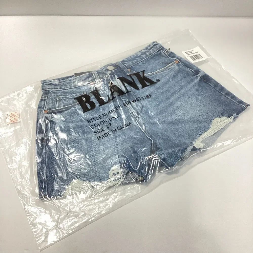 Blank NYC Cutoff Jean Shorts Size 27 Cruise Control Raw Hem New In Package